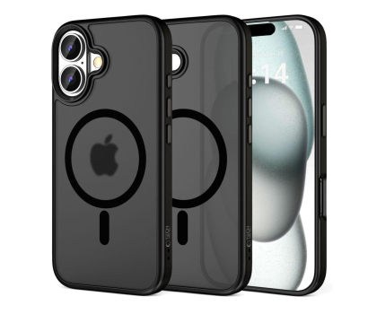 Etui do telefonów TECH-PROTECT Magmat Magsafe do iPhone 16 Matte Black 5906302311088